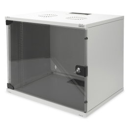 Digitus SOHO 9HE - Bastidor de pared para servidores 19" (9U, 60 kg carga, 540x400x512 mm, IP20, montaje mural) - Color Gris