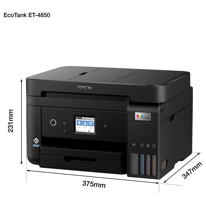 Epson EcoTank ET-4850 Impresora Multifunción 4 en 1 A4 Tinta LAN WiFi ADF Duplex Inyección de Tinta Color