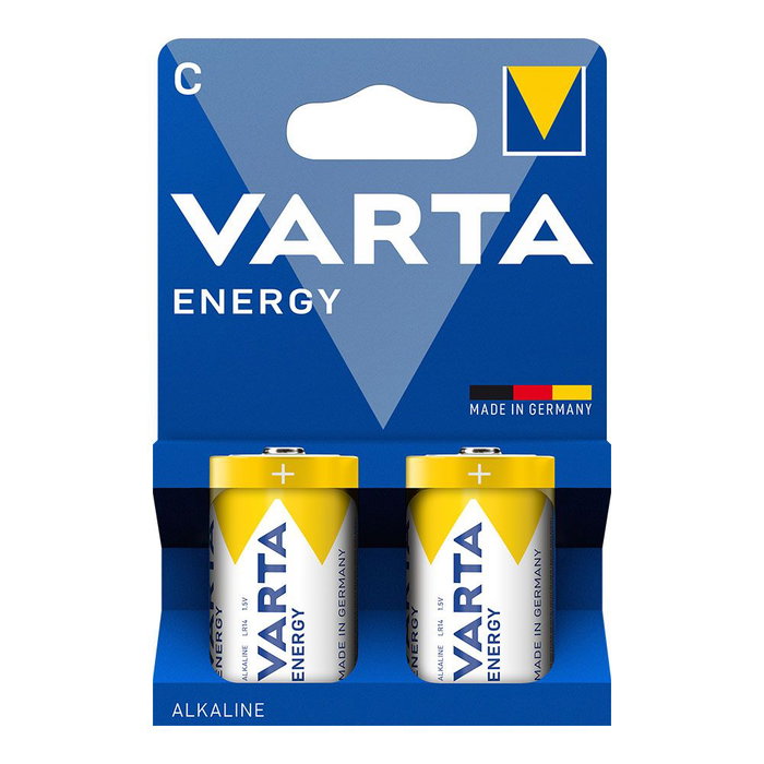 Varta Pila Alcalina LR14/C Energy C 1.5V Blister 2 Unidades Ø26,2 x 50 mm Varta Pila Alcalina LR14/C Energy C 1.5V Blister 2 Unidades Ø26,2 x 50 mm