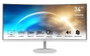MSI PRO MP341CQW Monitor Curvo 34 pulgadas UWQHD Blanco
