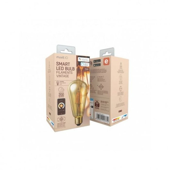 Bombilla Inteligente Muvit iO 5 W E27 1800 K 2700 K 480 Lm Wi-Fi Bombilla Inteligente Muvit iO 5 W E27 1800 K 2700 K 480 Lm Wi-Fi