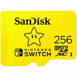 SanDisk SDSQXAO-256G-GNCZN - Tarjeta MicroSDXC 256 GB Clase 10 UHS-I U3 con Licencia Oficial para Nintendo Switch, Velocidad de Lectura hasta 100 MB/s