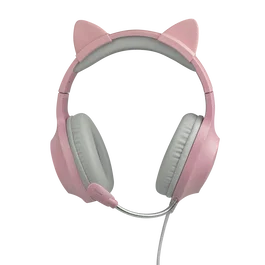 Tanooki Gaming Headset Gris y Rosa