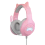 Tanooki Gaming Headset Gris y Rosa