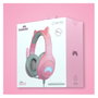 Tanooki Gaming Headset Gris y Rosa