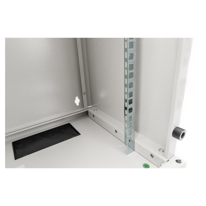 Digitus Carcasa Mural Compacta 9HE 254mm 10" con Puerta de Cristal Gris