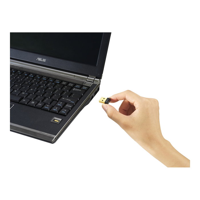 ASUS USB-N10 Nano B1 Adaptador WiFi USB N150 Inalámbrico para PC y Portátil, 150 Mbps, Negro