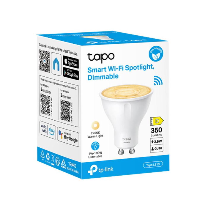 TP-Link Tapo L610 Bombilla inteligente GU10 Blanco