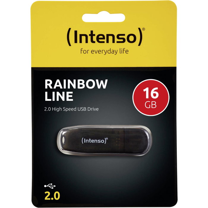 Intenso Rainbow Line 16GB USB Stick 2.0 Negro