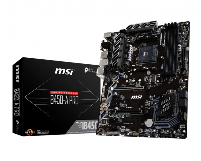 MSI B450-A-PRO Placa Base ATX AMD B450 Socket AM4 DDR4-SDRAM MSI B450-A-PRO Placa Base ATX AMD B450 Socket AM4 DDR4-SDRAM