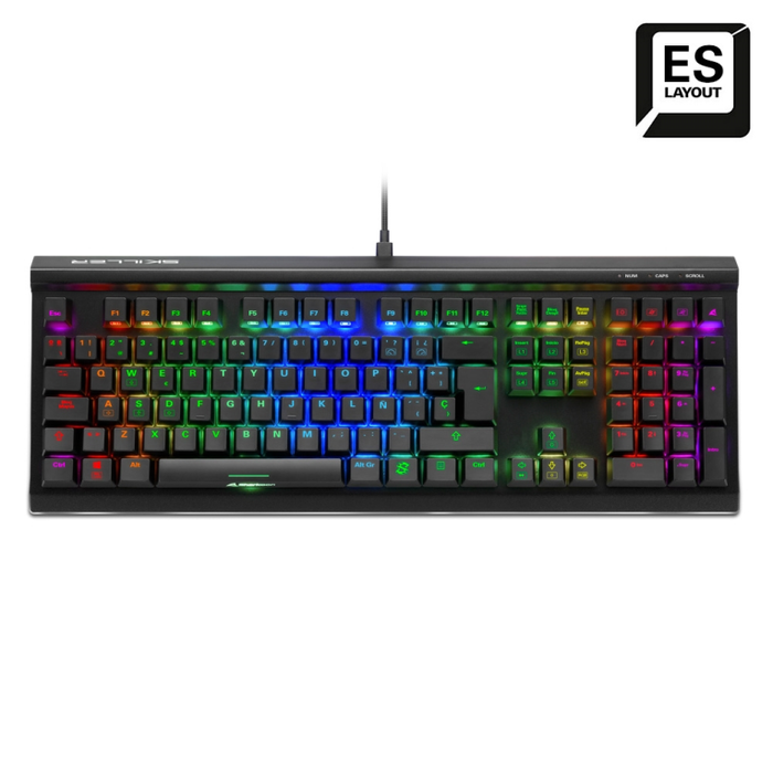 SHARKOON SKILLER SGK60 Teclado Mecánico Gaming USB QWERTY Español Negro Switches Marrones Kailh BOX PBT Aluminio SHARKOON SKILLER SGK60 Teclado Mecánico Gaming USB QWERTY Español Negro Switches Marrones Kailh BOX PBT Aluminio