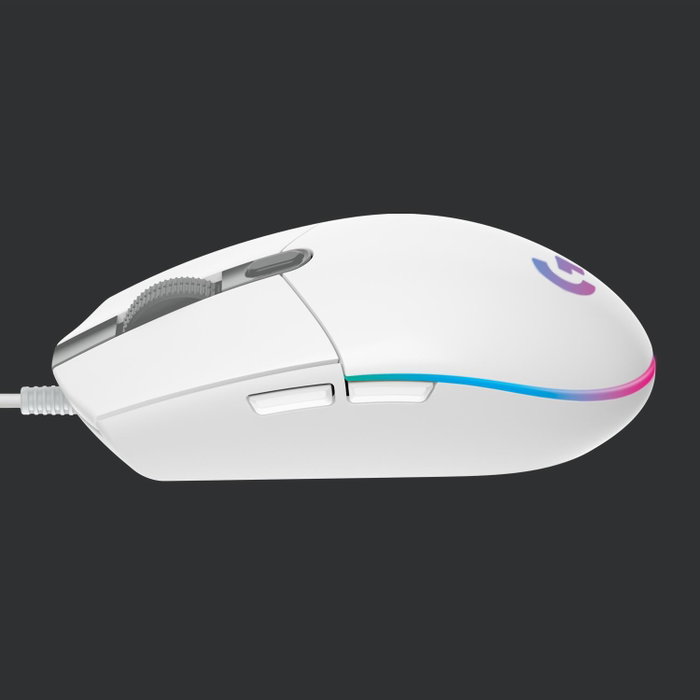 Logitech G203 LIGHTSYNC Ratón Gaming Blanco 8.000 DPI
