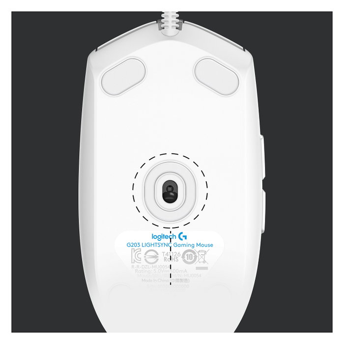 Logitech G203 Lightsync Blanco