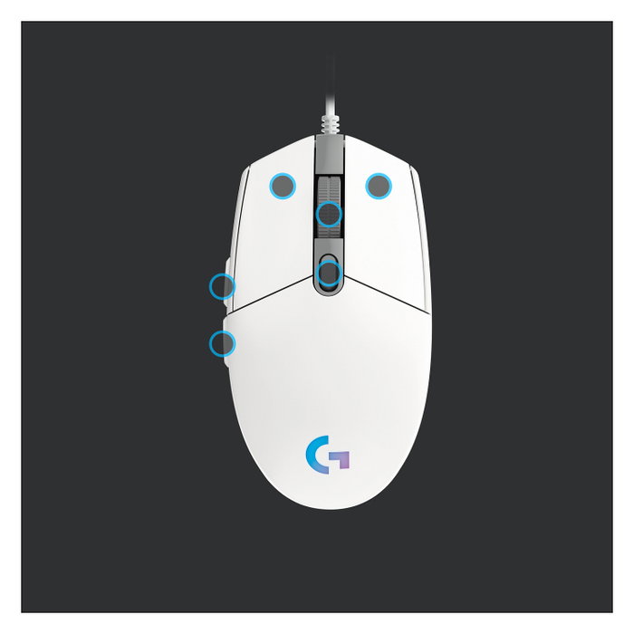 Logitech G203 Lightsync Blanco