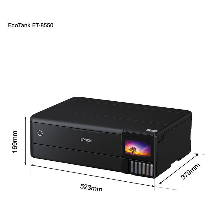 Epson ET-8550 Impresora Multifunción EcoTank A3, Inyección de Tinta, 6 Colores, Wi-Fi, Ethernet, Pantalla Táctil, Impresión sin Bordes Epson ET-8550 Impresora Multifunción EcoTank A3, Inyección de Tinta, 6 Colores, Wi-Fi, Ethernet, Pantalla Táctil, Impresión sin Bordes