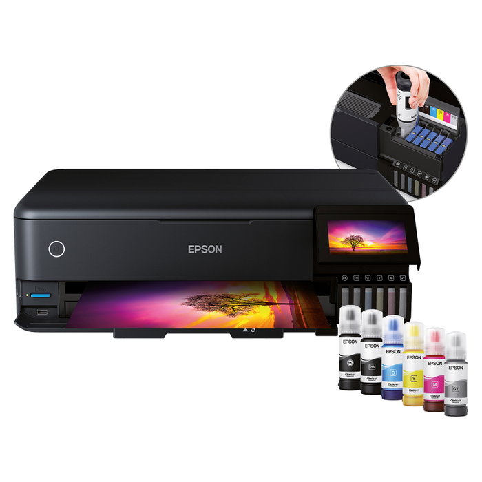 Epson ET-8550 Impresora Multifunción EcoTank A3, Inyección de Tinta, 6 Colores, Wi-Fi, Ethernet, Pantalla Táctil, Impresión sin Bordes Epson ET-8550 Impresora Multifunción EcoTank A3, Inyección de Tinta, 6 Colores, Wi-Fi, Ethernet, Pantalla Táctil, Impresión sin Bordes