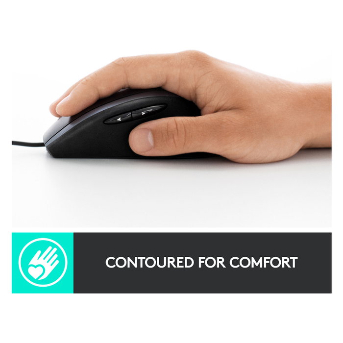 Logitech Advanced Corded Mouse M500s, Negro