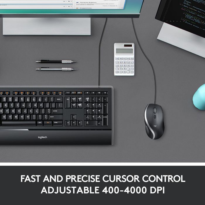 Logitech Advanced Corded Mouse M500s, USB Tipo A, Rueda de Desplazamiento Hiper Rápido, 7 Botones Programables, 400-4000 DPI Ajustable, Negro Logitech Advanced Corded Mouse M500s, USB Tipo A, Rueda de Desplazamiento Hiper Rápido, 7 Botones Programables, 400-4000 DPI Ajustable, Negro