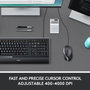 Logitech Advanced Corded Mouse M500s, USB Tipo A, Rueda de Desplazamiento Hiper Rápido, 7 Botones Programables, 400-4000 DPI Ajustable, Negro