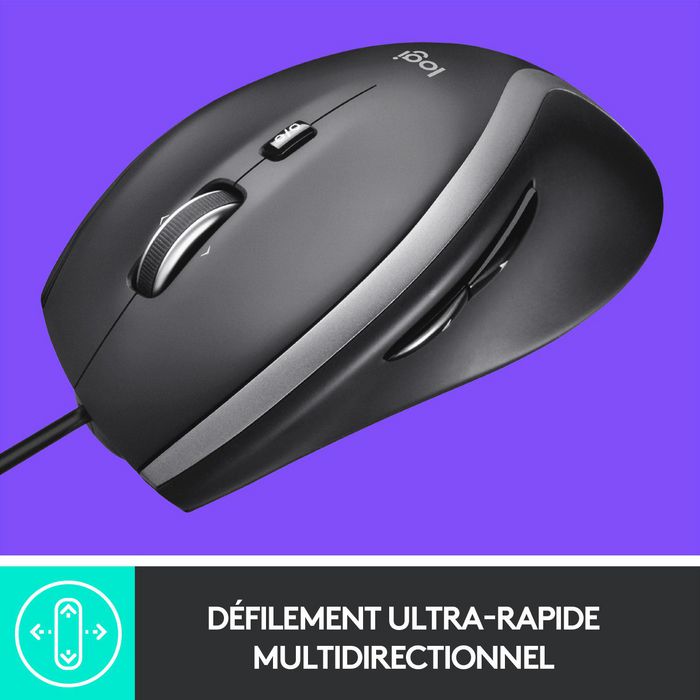 Logitech Advanced Corded Mouse M500s, USB Tipo A, Rueda de Desplazamiento Hiper Rápido, 7 Botones Programables, 400-4000 DPI Ajustable, Negro Logitech Advanced Corded Mouse M500s, USB Tipo A, Rueda de Desplazamiento Hiper Rápido, 7 Botones Programables, 400-4000 DPI Ajustable, Negro