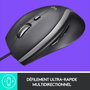 Logitech Advanced Corded Mouse M500s, USB Tipo A, Rueda de Desplazamiento Hiper Rápido, 7 Botones Programables, 400-4000 DPI Ajustable, Negro