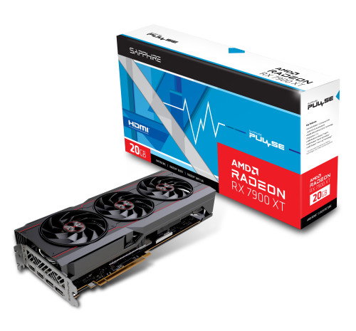 Sapphire PULSE Radeon RX 7900 XT 20GB GDDR6 320-bit, 11323-02-20G - Tarjeta Gráfica Gaming AMD, 3 Ventiladores