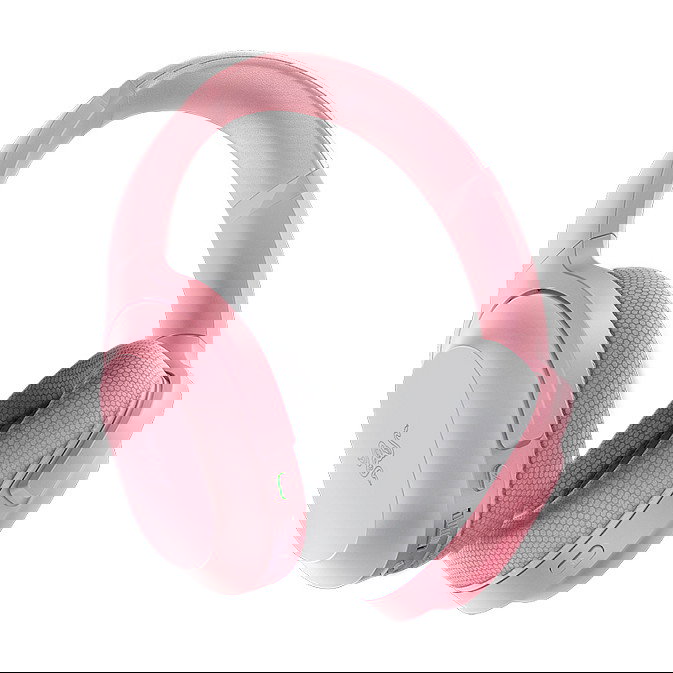 Razer Barracuda Quartz Auriculares Gaming Inalámbricos Circumaural con THX Spatial Audio, Reducción de Ruido Pasiva, Micrófono Integrado, 40H Batería, Gris/Rosa