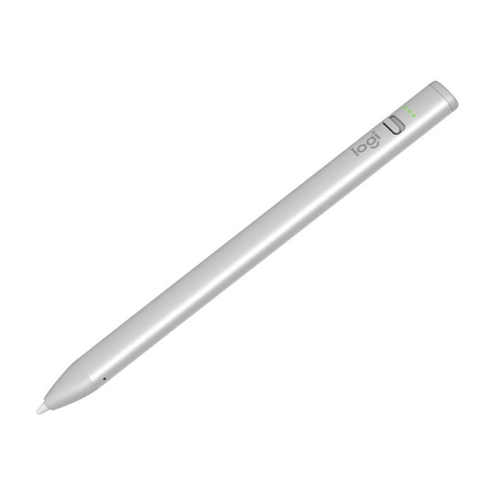 Logitech Crayon - Lápiz Digital para iPad con USB-C, Tecnología Apple Pencil, Compatible con iPad Pro/Air/10ª Gen, Recargable, Sensible a la Inclinación, Rechazo de Palma, Plata