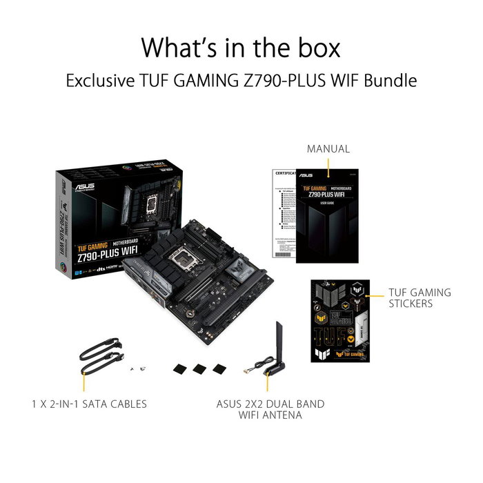 Asus TUF GAMING Z790-PLUS WIFI Intel Z790 LGA 1700 ATX DDR5 Black Asus TUF GAMING Z790-PLUS WIFI Intel Z790 LGA 1700 ATX DDR5 Black