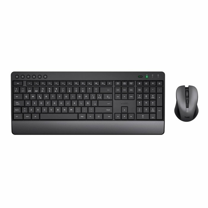 Trust Trezo Teclado y Ratón Inalámbrico Español Negro Trust Trezo Teclado y Ratón Inalámbrico Español Negro