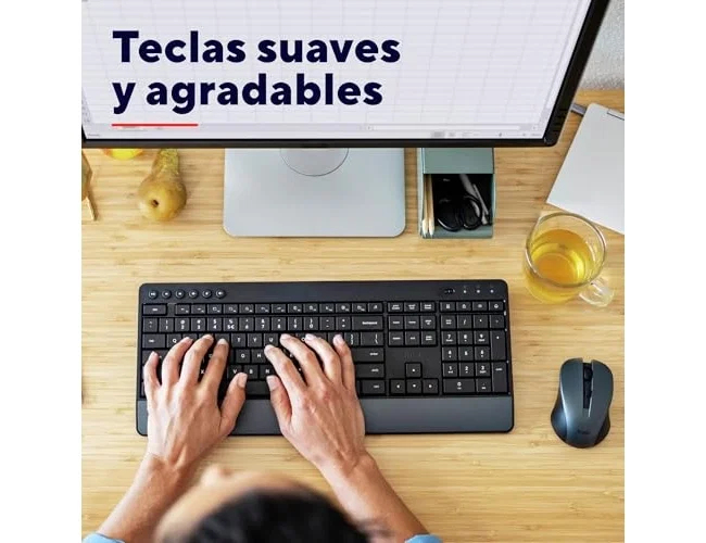 Trust Trezo Teclado y Ratón Inalámbrico Negro QWERTY Español