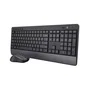 Trust Trezo Pack Teclado y Ratón Inalámbrico RF, Silencioso, Negro, Español QWERTY 100%, Universal, Con Pilas Duracell Incluidas, 436 x 182 x 44 mm, 752 g