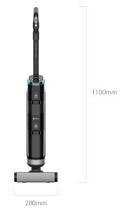EZVIZ CS-RH1-MBK2 Aspiradora 3 en 1 con Motor de 45.000 RPM de Velocidad, Barre, Friega y Aspira para Suelos Duros