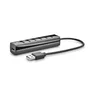 NGS IHUB7 TINY Hub USB 2.0 de 7 Puertos con Alimentación Externa para PC, Laptop, Macbook, 480 Mbps, Plug & Play, Color Negro