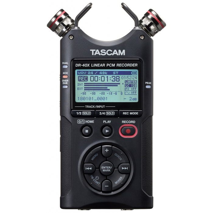 TASCAM DR-40X Grabador Portátil de Audio 4 Pistas Estéreo XLR/1/4" USB para Podcasting Música Video DSLR TASCAM DR-40X Grabador Portátil de Audio 4 Pistas Estéreo XLR/1/4" USB para Podcasting Música Video DSLR