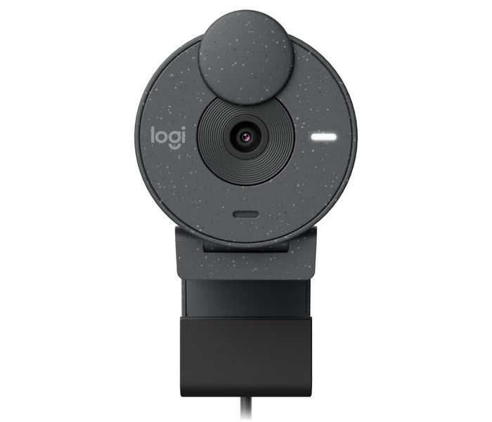 Logitech Webcam Full HD Brio 300, Cámara Web USB con Micrófono Integrado y Visión Nocturna para Videollamadas