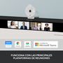 Logitech Brio 300 Webcam - Blanco Crudo - Cámara 1080p/30 fps, 70° Campo Visual, Micrófono, USB-C Plug & Play, Tapa de Privacidad, Logi Tune