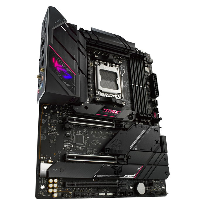 ASUS ROG STRIX B650E-E GAMING WiFi Placa Base ATX AMD AM5 Ryzen 7000 DDR5 128GB M.2 PCIe 5.0 Wi-Fi 6E 2.5GbE USB 3.2 Gen 2 ASUS ROG STRIX B650E-E GAMING WiFi Placa Base ATX AMD AM5 Ryzen 7000 DDR5 128GB M.2 PCIe 5.0 Wi-Fi 6E 2.5GbE USB 3.2 Gen 2