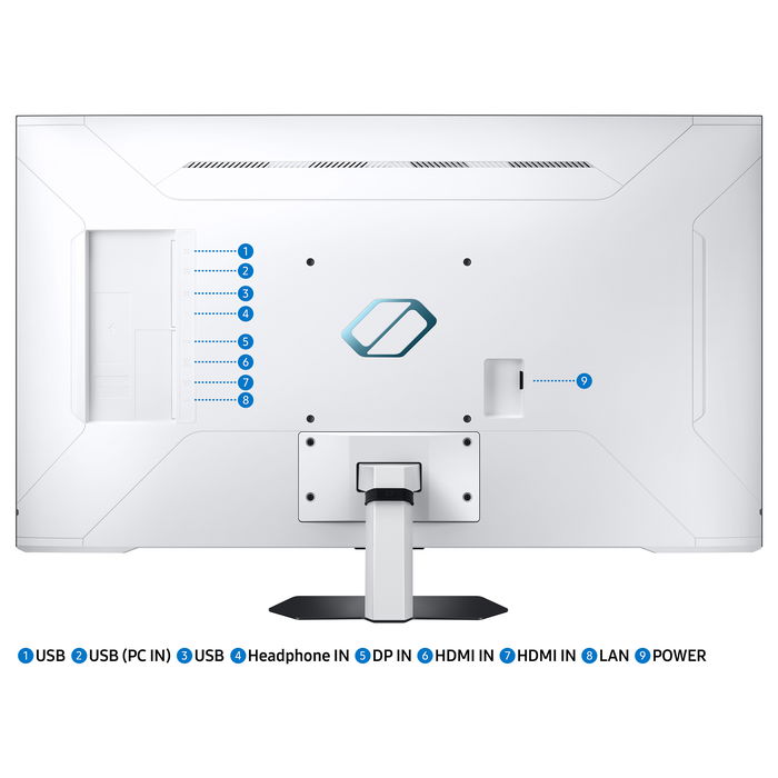 Samsung S43CG700NU Monitor 43" 4K UHD 3840x2160 LED 1ms 144Hz Quantum Dot Negro Blanco