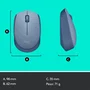 Logitech M171 Ratón Inalámbrico RF Óptico Ambidiestro para Oficina, 12 Meses Batería, Plug and Play, 10 m Alcance, Color Gris Azulado - 910-006866