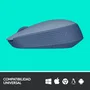 Logitech M171 Ratón Inalámbrico RF Óptico Ambidiestro para Oficina, 12 Meses Batería, Plug and Play, 10 m Alcance, Color Gris Azulado - 910-006866
