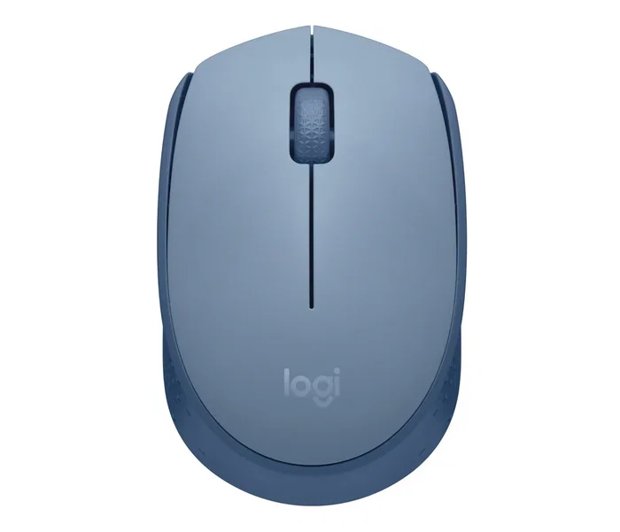 Logitech M171 Ratón Inalámbrico RF Óptico Ambidiestro para Oficina, 12 Meses Batería, Plug and Play, 10 m Alcance, Color Gris Azulado - 910-006866
