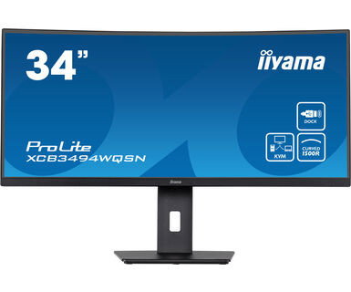 iiyama ProLite XCB3494WQSN-B5 Monitor Gaming Curvo 34" (86,4 cm) UltraWide Quad HD 3440x1440, 1500R, VA, 120Hz, 0.4ms, FreeSync, Altavoces, USB-C 65W, Negro