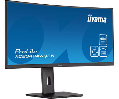iiyama ProLite XCB3494WQSN-B5 Monitor Gaming Curvo 34" (86,4 cm) UltraWide Quad HD 3440x1440, 1500R, VA, 120Hz, 0.4ms, FreeSync, Altavoces, USB-C 65W, Negro