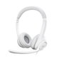 Logitech Auriculares H390 USB con microfono alámbrico para PC y Laptop, color blanco