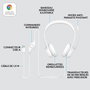 Logitech Auriculares H390 USB con microfono alámbrico para PC y Laptop, color blanco