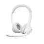 Logitech Auriculares H390 981-001286 USB con Micrófono con Cancelación de Ruido, Diadema Ajustable para Oficina, Llamadas, PC, Chromebook, Plug and Play, Cable 1.9m, Blanco