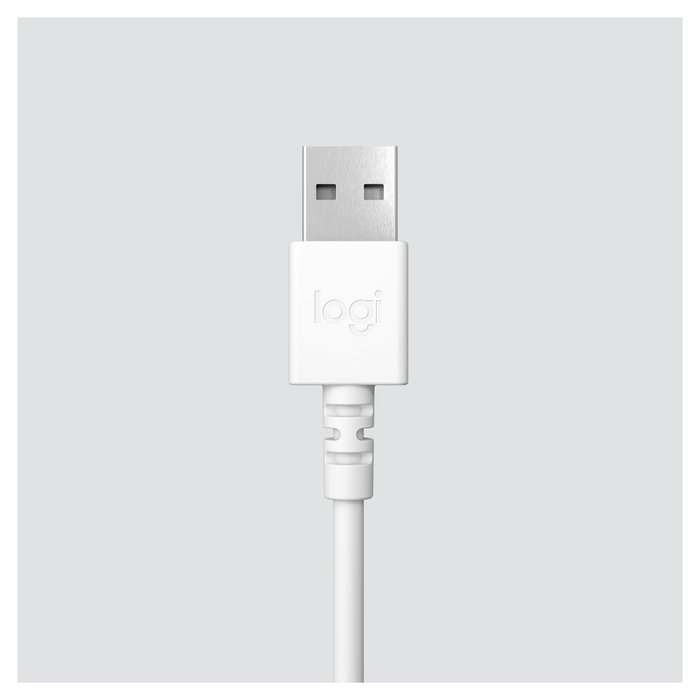 Logitech H390 Auriculares USB-A con Micrófono, Blanco