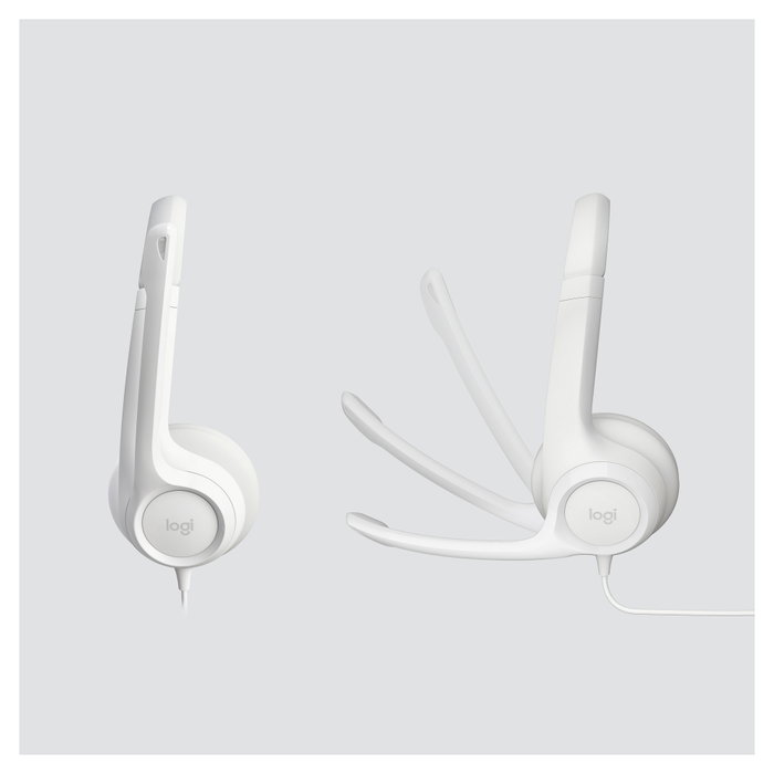 Logitech H390 Auriculares USB-A con Micrófono, Blanco