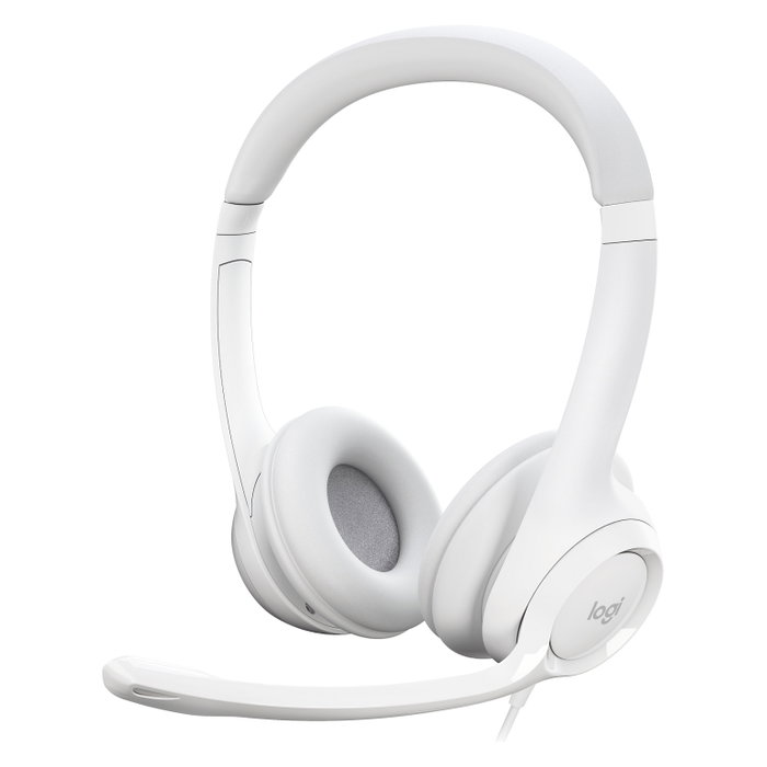 Logitech H390 Auriculares USB-A con Micrófono, Blanco